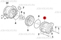 Корпус моста (левый / правый чулок) [ VOE 12743120, 12743379, 16018995, 15152534, 16018347, 15152531 ] для грейдера VOLVO G930, G940, G946, G960